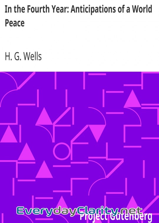 Book cover: In The Fourth Year. Anticipations Of A World Peace