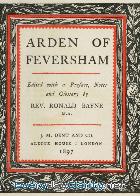 Book cover: Arden Of Feversham