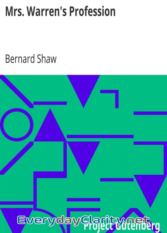 Book cover: Mrs. Warren’s Profession