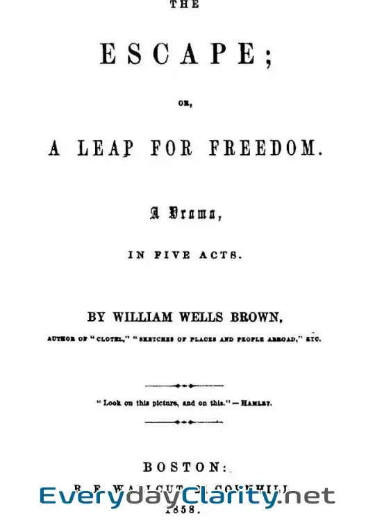 Book cover: The Escape; Or, A Leap For Freedom. A Drama, In Five Acts