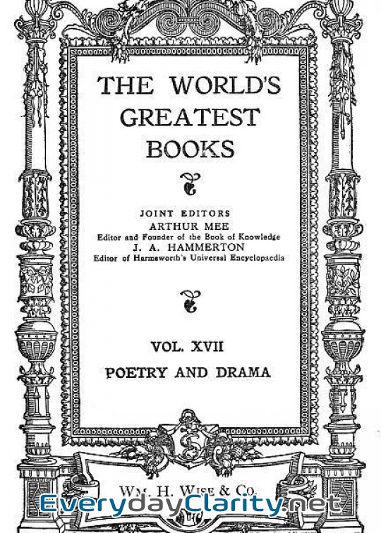 Book cover: The World’s Greatest Books Volume 17 Poetry And Drama