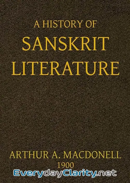 Book cover: A History Of Sanskrit Literature
