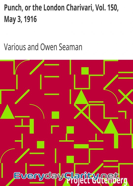 Book cover: Punch, Or The London Charivari, Vol. 150, May 3, 1916