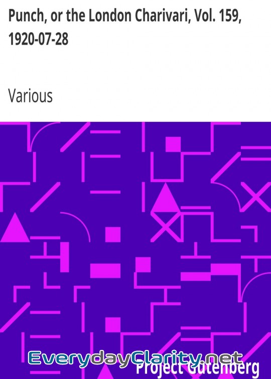 Book cover: Punch, Or The London Charivari, Vol. 159, 1920-07-28