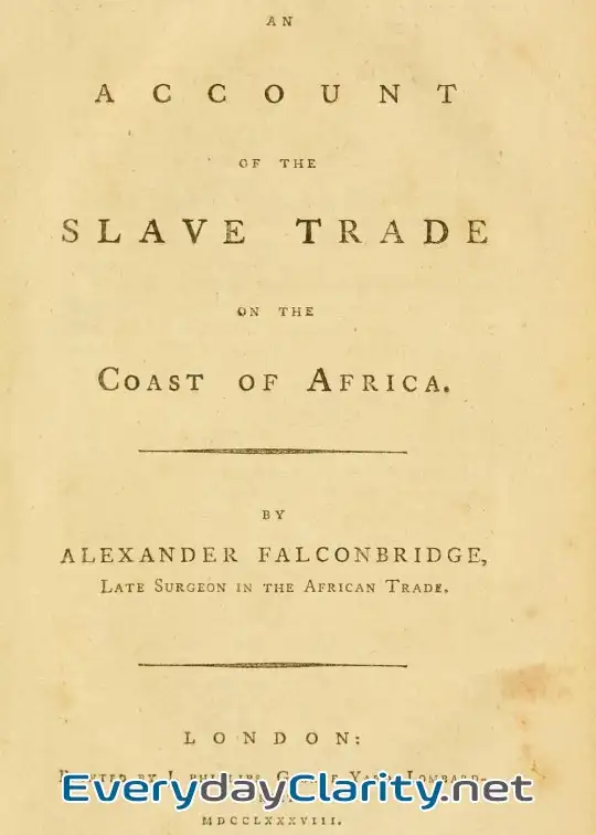 Book cover: An Account Of The Slave Trade On The Coast Of Africa