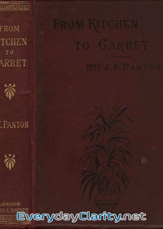 Book cover: From Kitchen To Garret. Hints For Young Householders