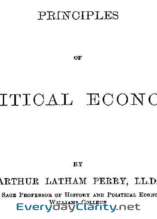 Book cover: Principles Of Political Economy