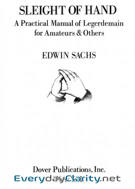 Book cover: Sleight Of Hand. A Practical Manual Of Legerdemain For Amateurs & Others