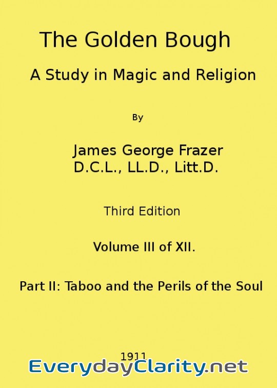 Book cover: The Golden Bough. A Study In Magic And Religion (Third Edition, Vol. 03 Of 12)
