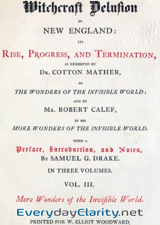Book cover: The Witchcraft Delusion In New England. Its Rise, Progress, And Termination (Vol. 3 Of 3)