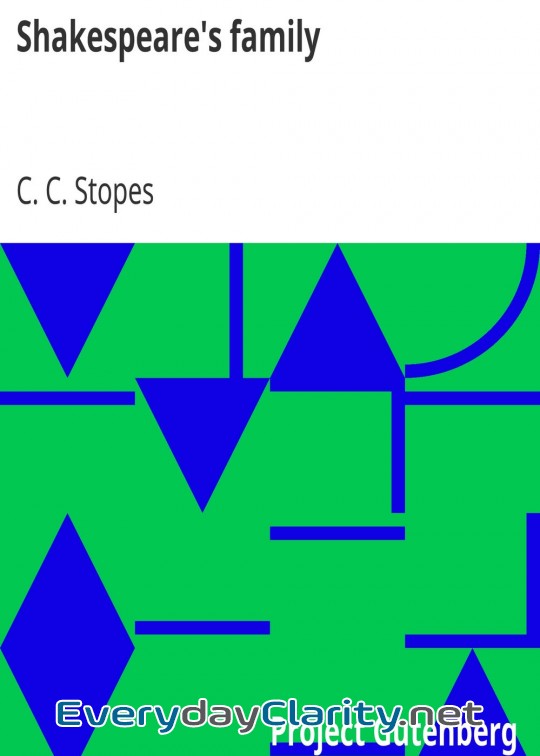 Book cover: Shakespeare’s Family