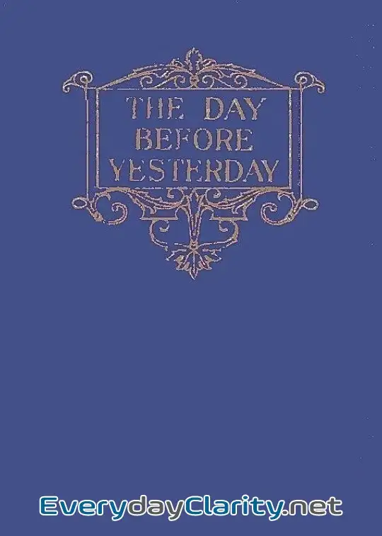 Book cover: The Day Before Yesterday