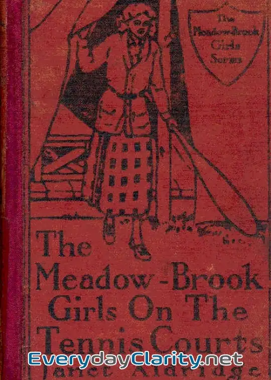 Book cover: The Meadow-Brook Girls On The Tennis Courts; Or, Winning Out In The Big Tournament