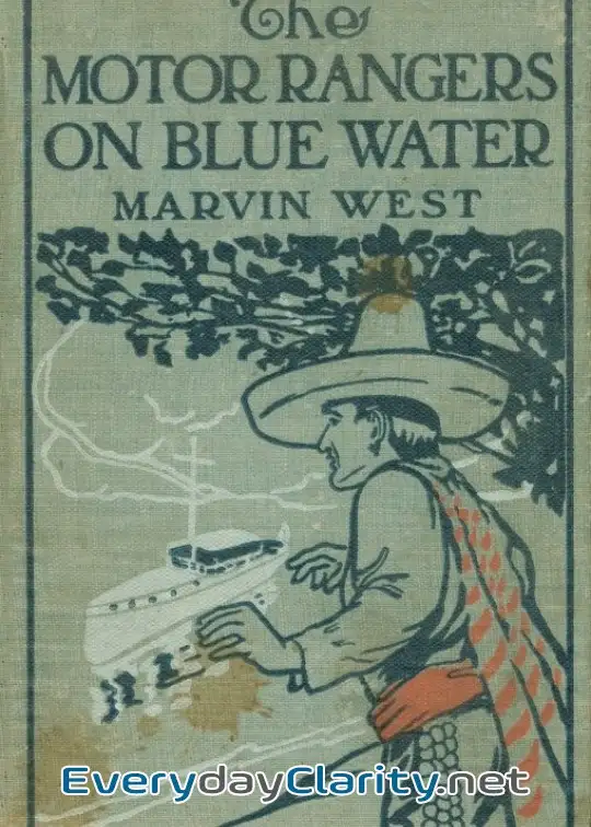 Book cover: The Motor Rangers On Blue Water; Or, The Secret Of The Derelict