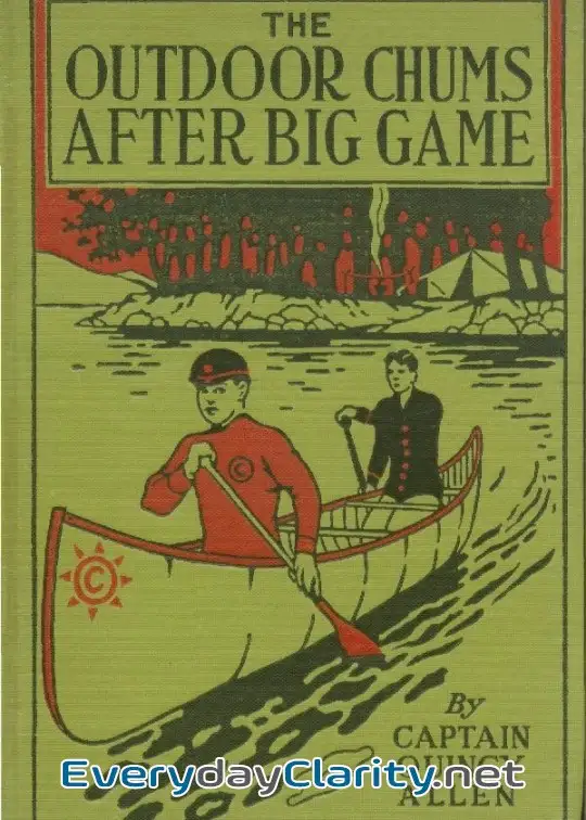 Book cover: The Outdoor Chums After Big Game; Or, Perilous Adventures In The Wilderness