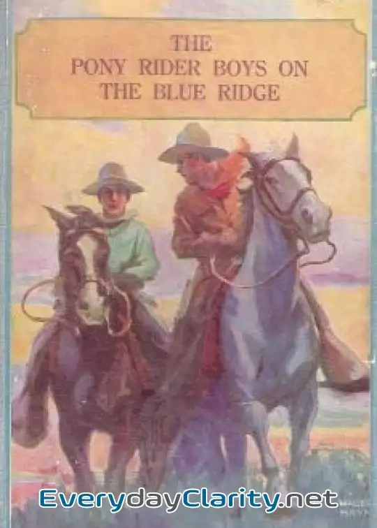 Book cover: The Pony Rider Boys On The Blue Ridge; Or, A Lucky Find In The Carolina Mountains