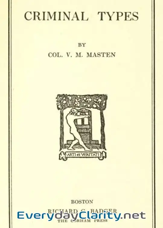 Book cover: Criminal Types