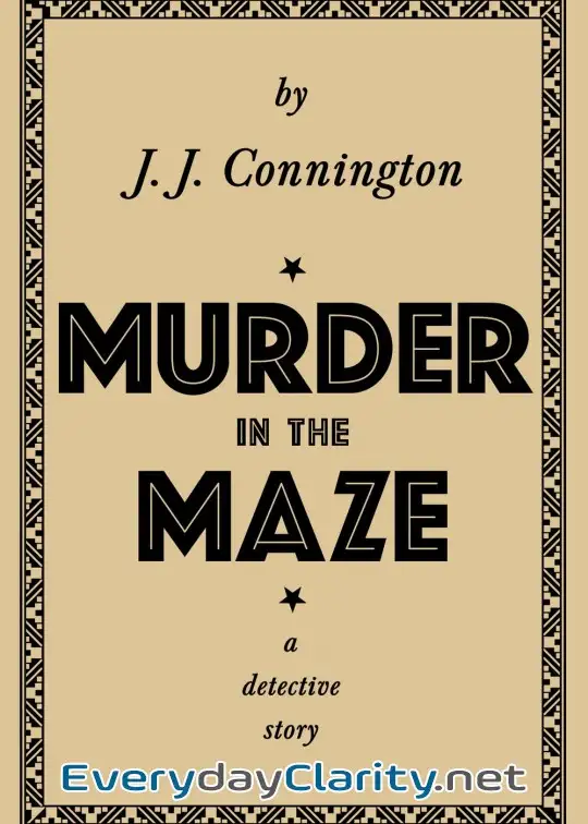 Book cover: Murder In The Maze