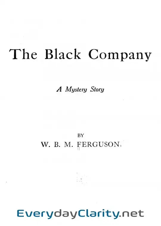 Book cover: The Black Company