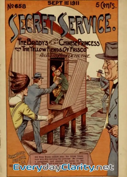 Book cover: The Bradys After A Chinese Princess; Or, The Yellow Fiends Of ‘Frisco
