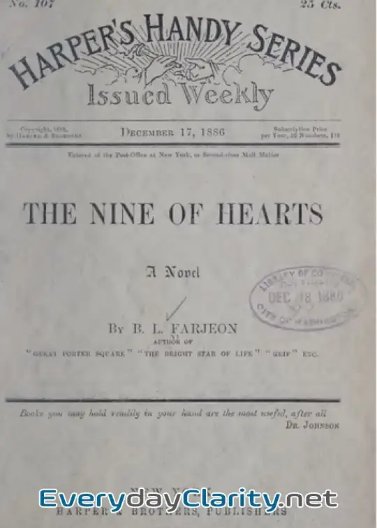Book cover: The Nine Of Hearts. A Novel