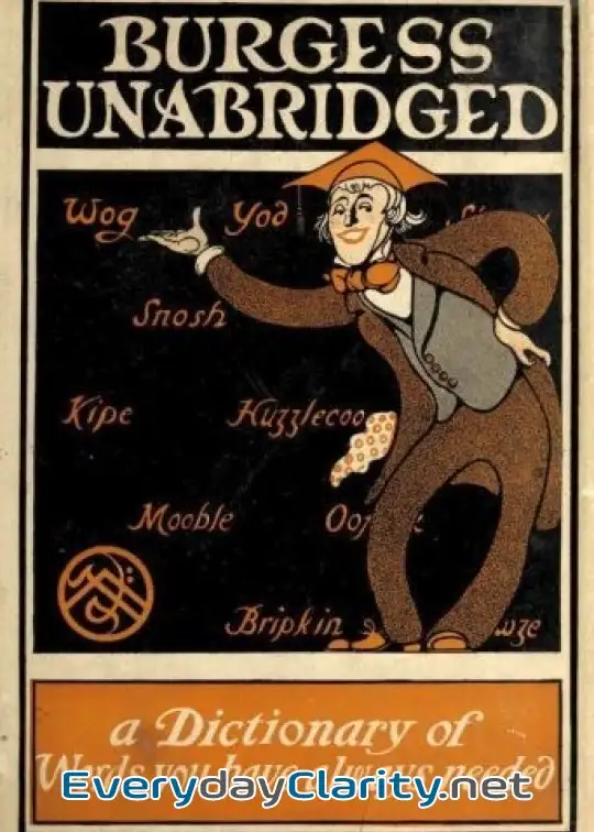 Book cover: Burgess Unabridged. A New Dictionary Of Words You Have Always Needed