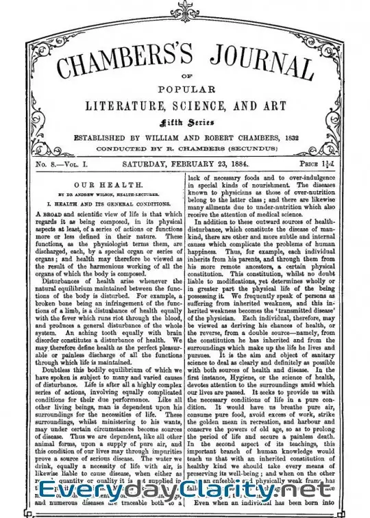 Book cover image Chambers’s Journal Of Popular Literature, Science, And Art, Fifth Series, No. 8, Vol. I, F