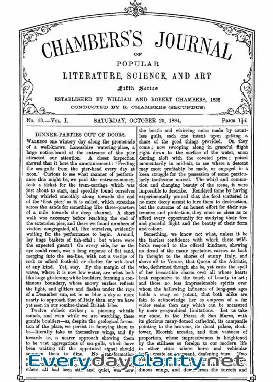 Book cover image Chambers’s Journal Of Popular Literature, Science, And Art, Fifth Series, No. 43, Vol. I,