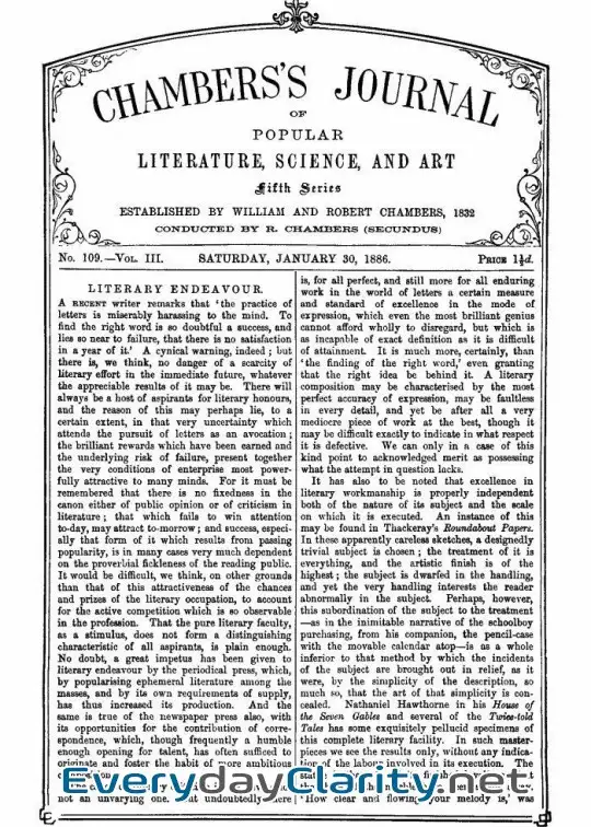 Book cover: Chambers’s Journal Of Popular Literature, Science, And Art, Fifth Series, No. 109, Vol. Ii