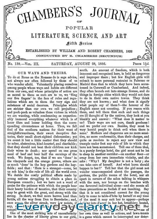Book cover: Chambers’s Journal Of Popular Literature, Science, And Art, Fifth Series, No. 139, Vol. Ii