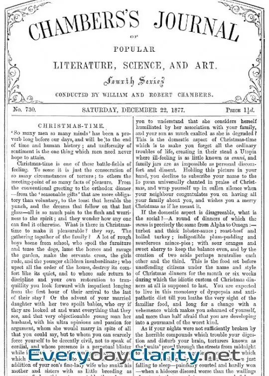Book cover image Chambers’s Journal Of Popular Literature, Science, And Art, No. 730 . December 22, 1877