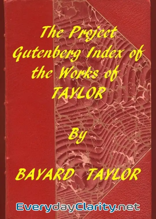 Book cover image Index Of The Project Gutenberg Works Of Bayard Taylor