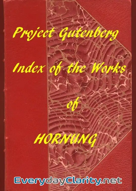 Book cover: Index Of The Project Gutenberg Works Of E. W. Hornung