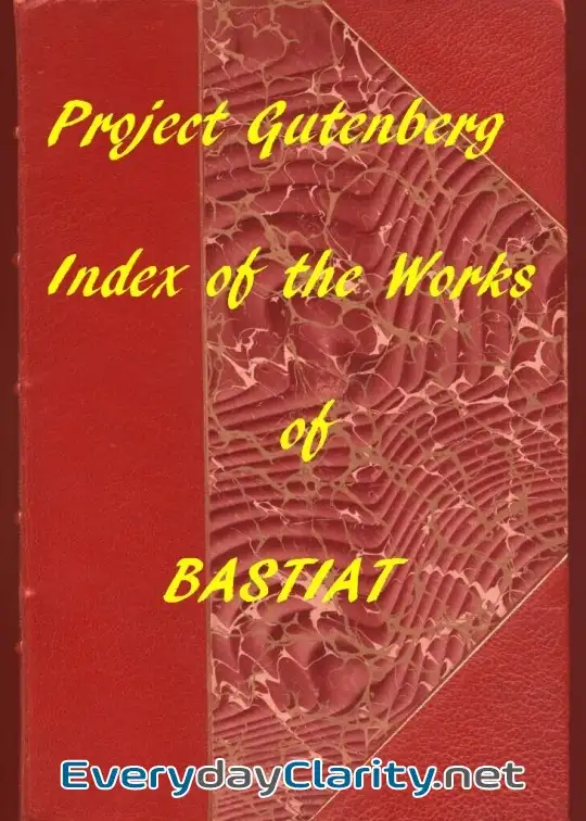 Book cover image Index Of The Project Gutenberg Works Of Frédéric Bastiat
