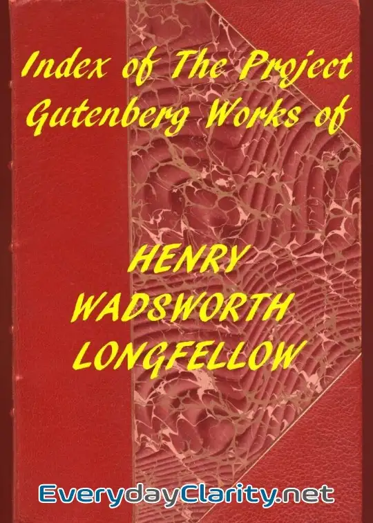 Book cover: Index Of The Project Gutenberg Works Of Henry Wadsworth Longfellow