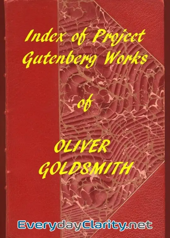 Book cover: Index Of The Project Gutenberg Works Of Oliver Goldsmith