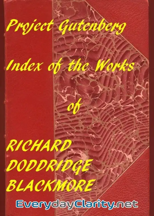 Book cover image Index Of The Project Gutenberg Works Of R. D. Blackmore