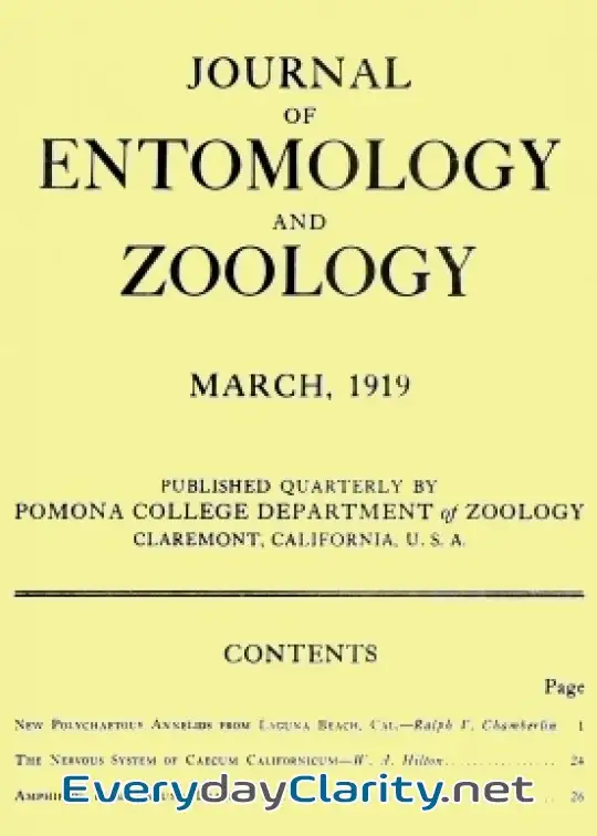 Book cover image Journal Of Entomology And Zoology, Vol. 11, No. 1, March 1919