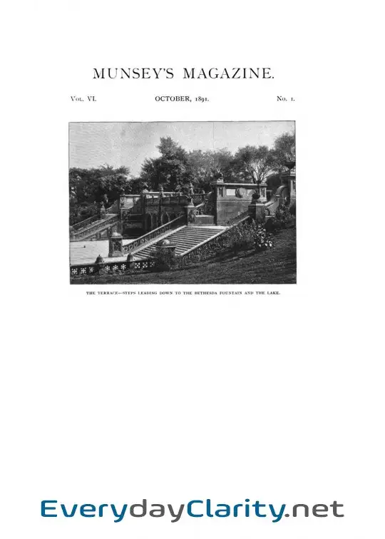 Book cover: Munsey’s Magazine, Vol. Vi, No. 1, October 1891