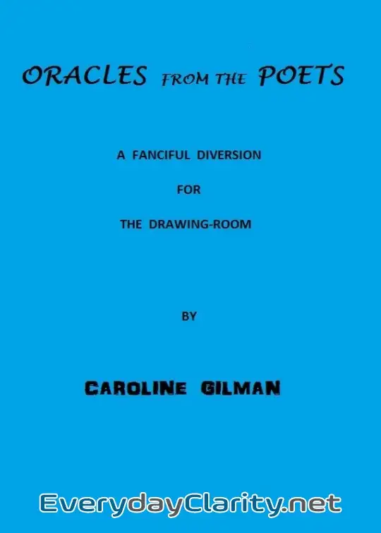 Book cover image Oracles From The Poets. A Fanciful Diversion For The Drawing Room