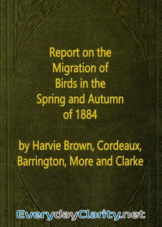 Book cover image Report On The Migration Of Birds In The Spring And Autumn Of 1884. Sixth Report . (Vol. Ii