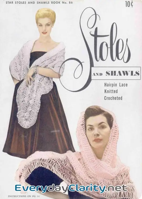 Book cover: Stoles And Shawls. Hairpin Lace, Knitted, Crocheted