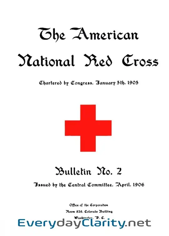 Book cover: The American National Red Cross Bulletin, Vol. I, No. 2, April, 1906
