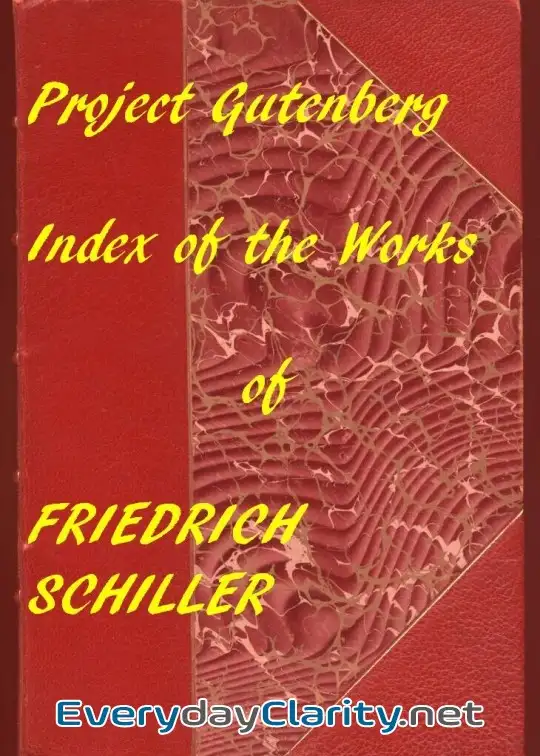 Book cover: The Illustrated Works Of Friedrich Schiller . A Linked Index To The Project Gutenberg Edit