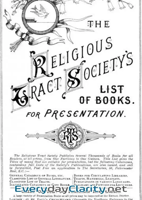 Book cover: The Religious Tract Society Catalogue - 1889