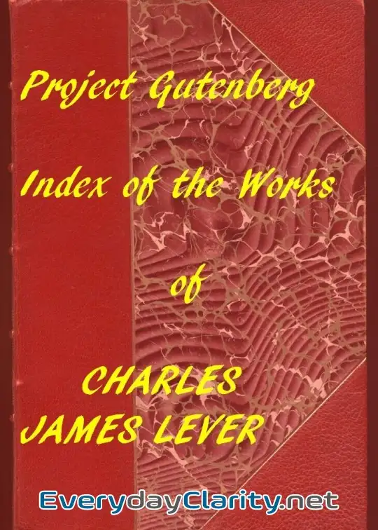 Book cover: The Works Of Charles James Lever . An Index Of The Project Gutenberg Works Of Lever