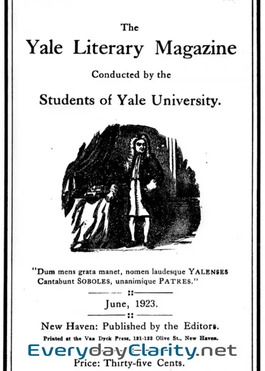 Book cover image The Yale Literary Magazine (Vol. Lxxxviii, No. 9, June 1923)