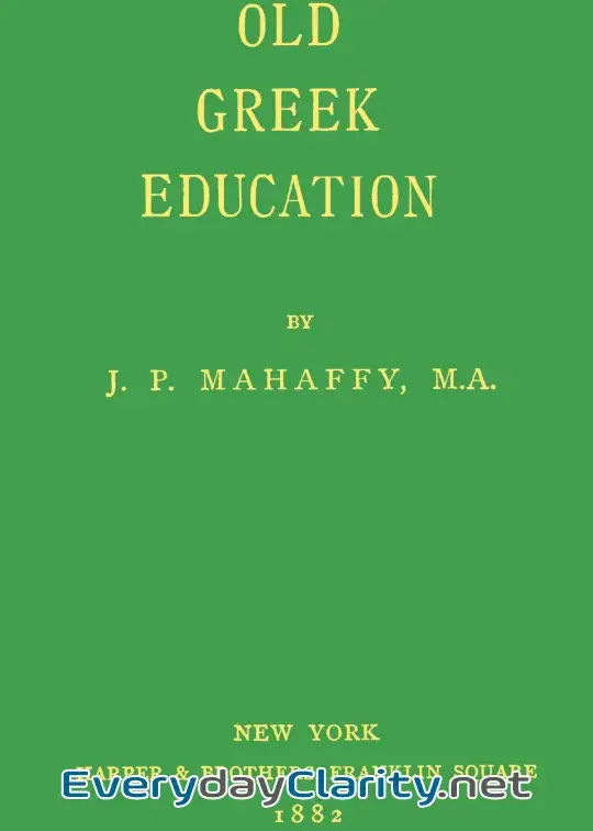 Book cover image Old Greek Education