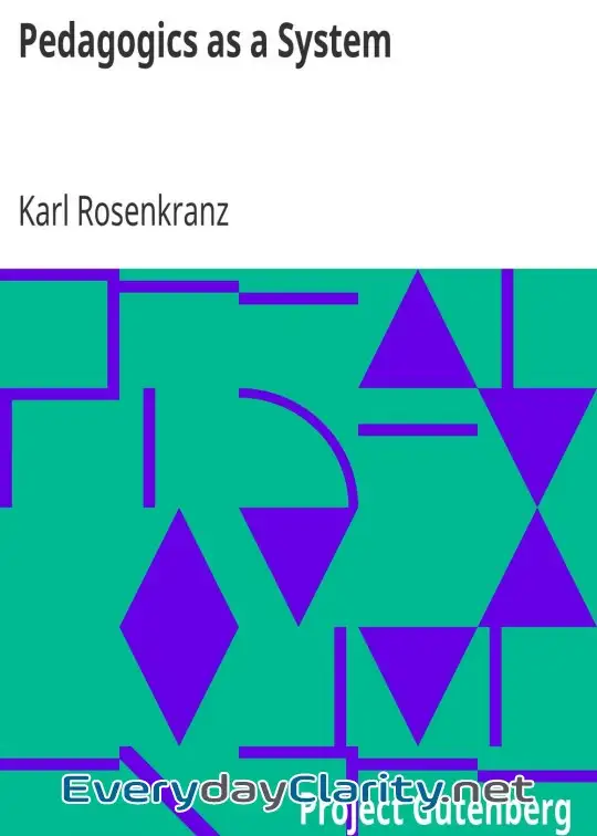 Book cover: Pedagogics As A System