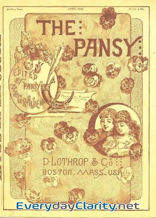 Book cover image The Pansy Magazine, April 1886